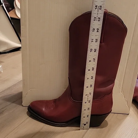 Vintage 1970s/1980s Frye Boots Size 7B Burnt Cherry 6253 - Picture 14 of 14